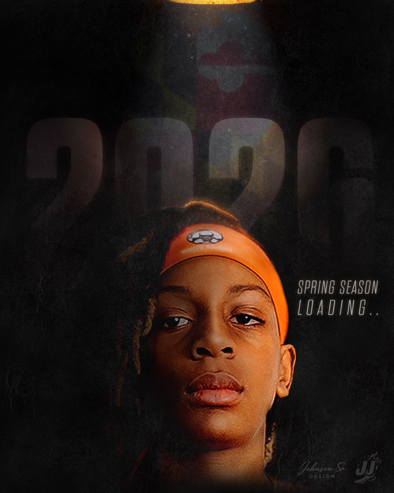 Johnson Sr Design athlete promo graphic — Spring Season Loading